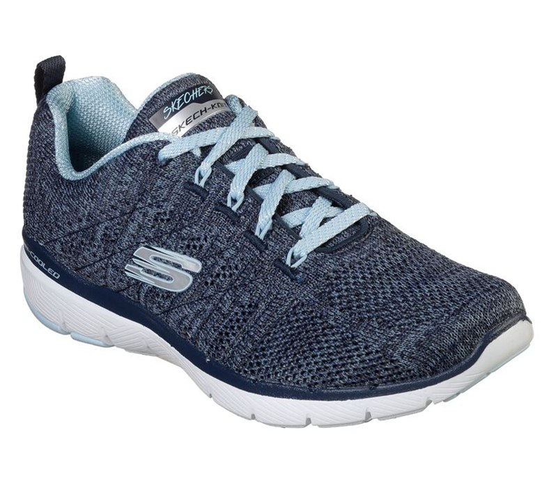 Skechers Flex Appeal 3.0 - High Tides - Womens Sneakers Navy/Blue [AU-DE6416]